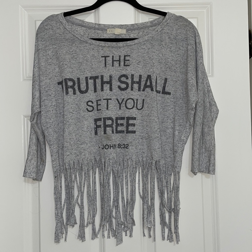 Fringed cropped top